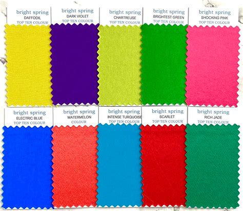 Bright Spring Fabric Swatches — My Colour Stylist | Bright spring, Spring fabric, Spring color ...