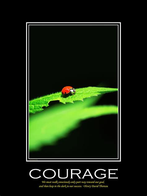 Courage Inspirational Motivational Poster Art Mixed Media by Christina ...