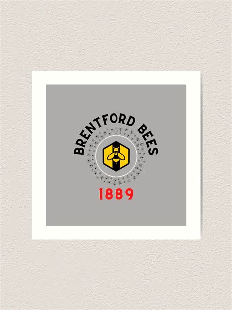 "Brentford bees 1889 brentford bees football club, brentford bees english football," Art Print ...