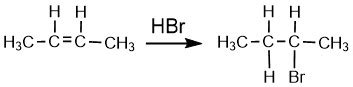 Write the structural formula of the main product formed in the ...