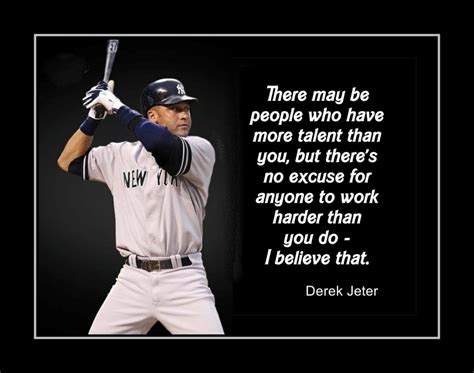 Derek Jeter 'No Excuse' Quote Poster Baseball Motivation Wall Art - ArleyArt.com