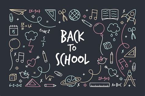 Free Vector | Back to school chalkboard background