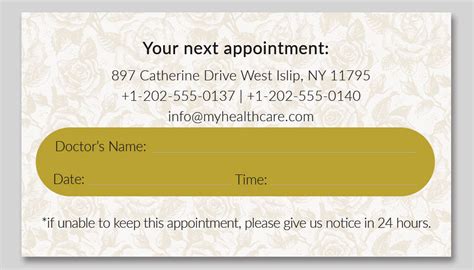 10+ Appointment Card psd template free | room surf.com