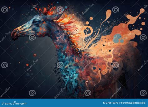 Create an Abstract Animal that Embodies the Concept of Freedom . Horse ...