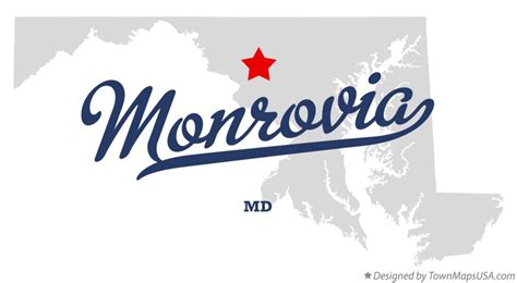 Map of Monrovia, MD, Maryland