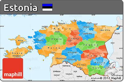 Estonia Borders Map