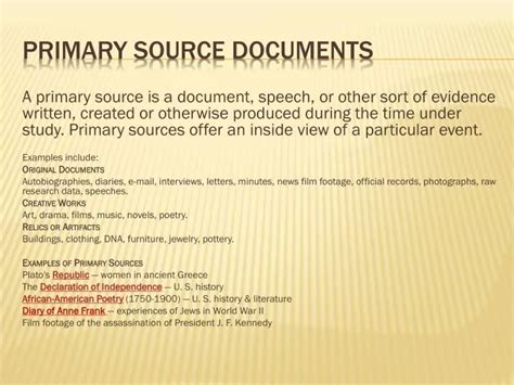 PPT - Primary source Documents PowerPoint Presentation, free download - ID:5492614