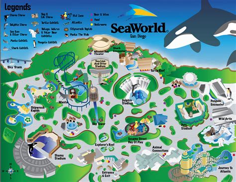 Sea World San Diego Vector Map on Behance