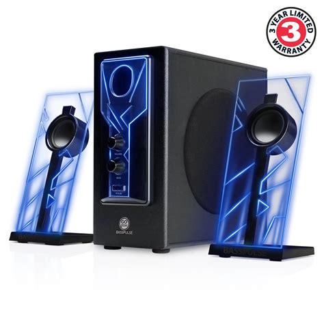 GOgroove BassPULSE 2.1 Gaming & Computer Speakers & Surround Sound ...