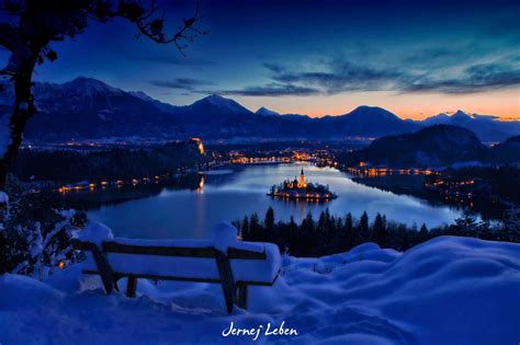 Photo Gallery: Lake Bled draped in winter white in the winter