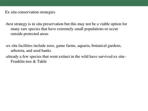 PPT - Ex situ conservation strategies PowerPoint Presentation, free download - ID:5357277