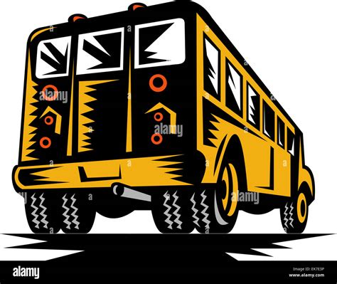 vintage yellow school bus Stock Photo - Alamy