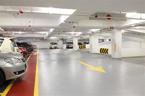 Bright Car Park Decking for Aloft Kuala Lumpur Sentral Hotel Car Park | A Flowcrete Asia Case Study