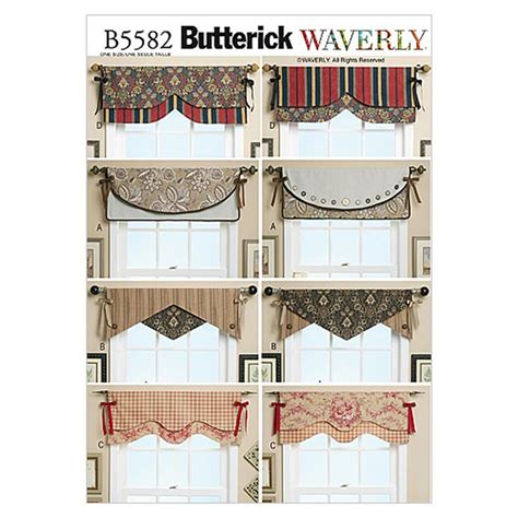 Butterick Reversible Window Valance Pattern | Valance patterns, Window ...