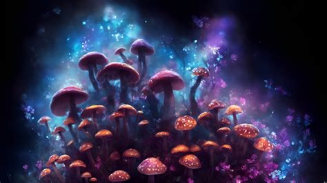 1600x900 Resolution Mushrooms Cool AI Art 1600x900 Resolution Wallpaper ...