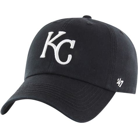 Men's Kansas City Royals '47 Black Black Out Franchise Fitted Hat