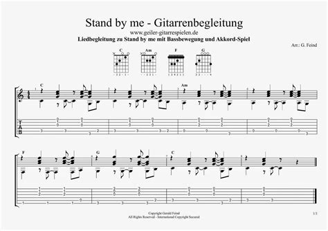 Stand by Me Chords und Tabs | Die Gitarren-Seite