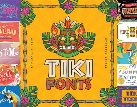 Best Tiki Fonts Collection on Behance | Tiki font, Tiki, Chalk typography