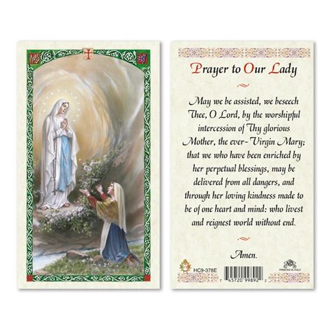 OUR LADY OF LOURDES - PRAYER TO OUR LADY 25/PKG - San Francis