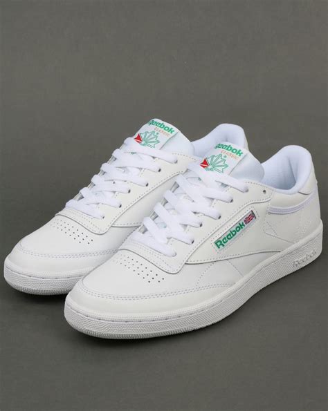 Reebok Club C 85 Trainers White/Green,leather,classic,shoe,retro