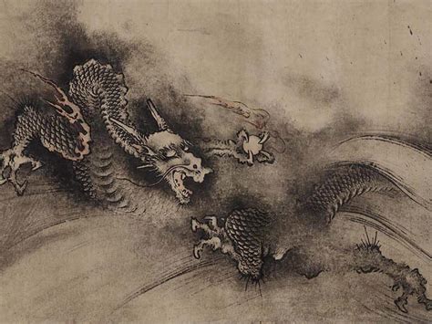 Chen Rong, Nine dragons (detail), dated 1244 | Chinese dragon art ...