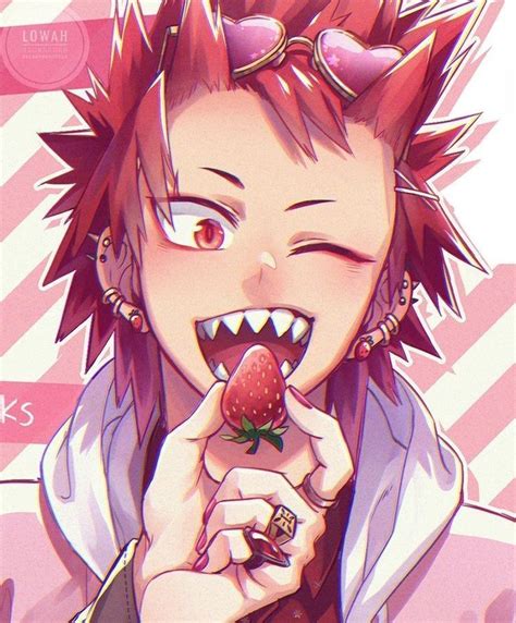 kirishima is so happy | Cute anime guys, Kirishima, Kirishima my hero ...