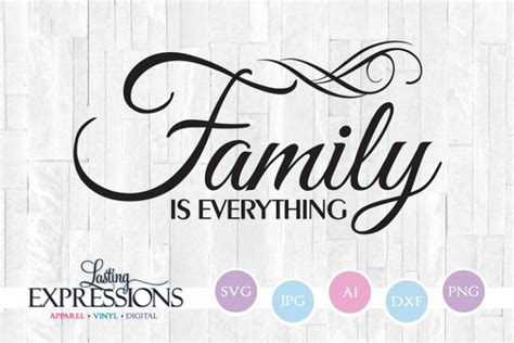 Family is everything // SVG Quote Design (215027) | SVGs | Design Bundles