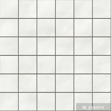 Poster Seamless white square tiles texture - PIXERS.UK