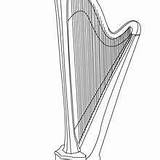 Harp coloring pages  Hellokidscom sketch template