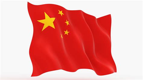 China flag animation 3D model - TurboSquid 1613374