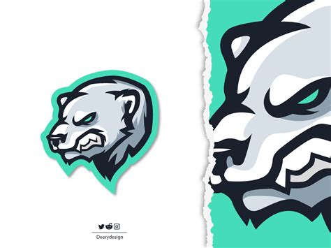 Polar bear mascot logo by Deery Design on Dribbble