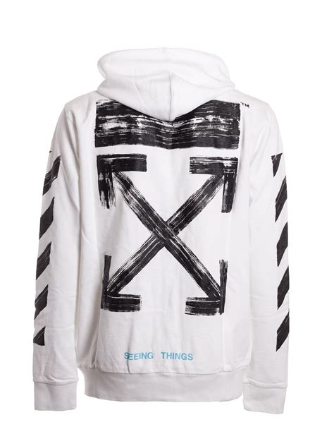 Off-white Off White Brush Print Hoodie | ModeSens | White hoodie outfit ...