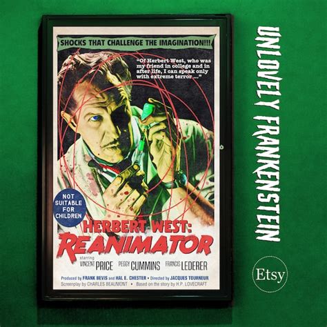 Vincent Price as Herbert West: Reanimator Movie Poster - Etsy