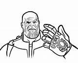 The Avengers Endgame Thanos Has Six Infinity Stones On  sketch template
