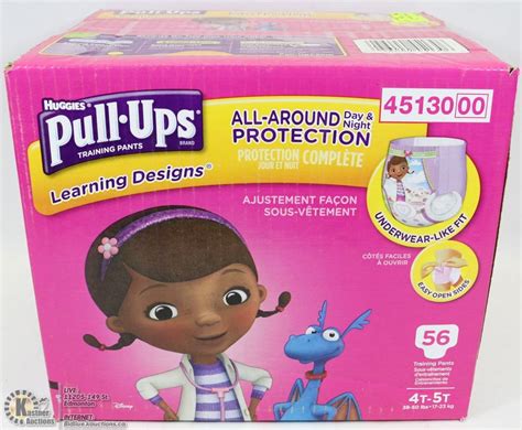 BOX OF HUGGIES PULL UPS SIZE 4T - 5T, 28-50LBS - Kastner Auctions