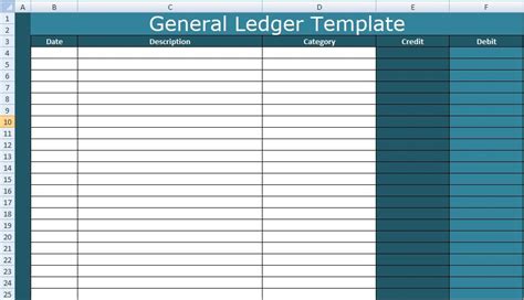 Excel Ledger Template With Debits And Credits Free | Template.vercel.app