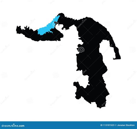 Republic of Adygea Map Isolated on White Background. Russia Oblast Map ...