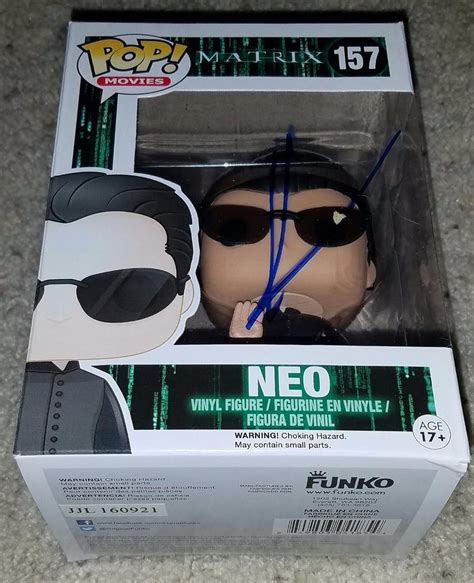 KEANU REEVES HAND SIGNED MATRIX FUNKO POP JOHN WICK 2, SPEED, BILL AND TED | #1893397667