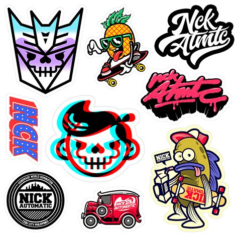 NICK AUTOMATIC : Sticker Pack vol. 1 on Behance