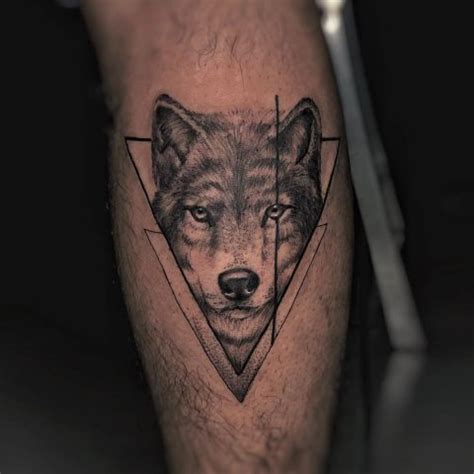 Alpha Wolf Symbol Tattoo