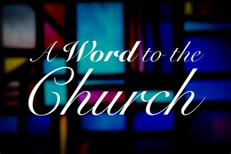 As Holy Week approaches, 'A Word to the Church' - United Church of Christ