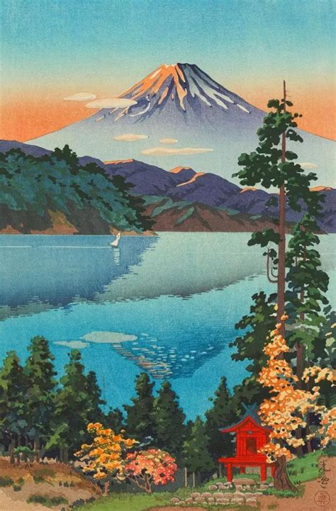 Aesthetic Sharer ZHR on Twitter | Japanese art prints, Japanese landscape, Japanese artwork