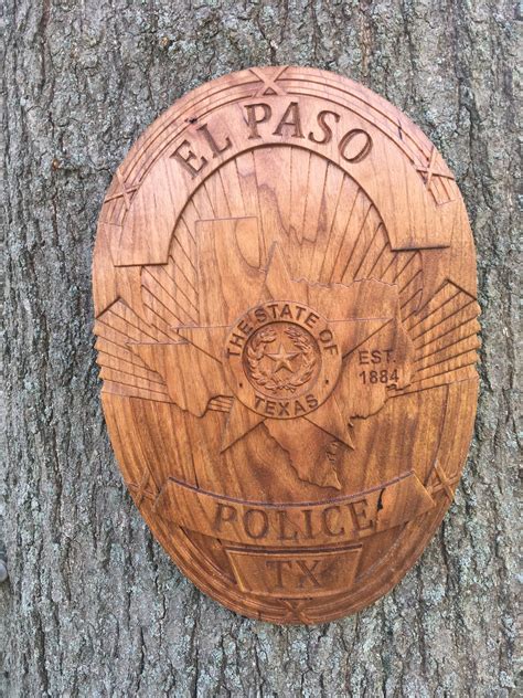 El Paso Texas Police Badge Plaque | Etsy