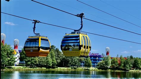 Disney Skyliner FULL Ride Pop Century & Art of Animation Line in 4K | Walt Disney World Florida ...