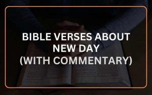 Top 20 Bible Verses About A New Day (With Commentary) - Scripture Savvy