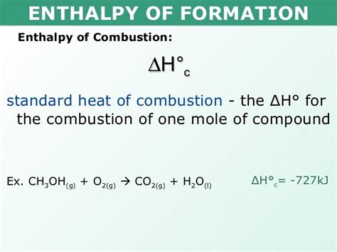 Tang 03 enthalpy of formation and combustion