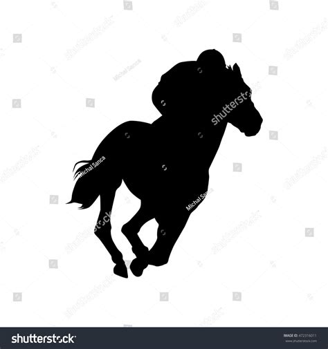 Horse Racing Vector Silhouette Stock Vector (Royalty Free) 472316011 ...