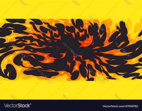 Comic fire on black background Royalty Free Vector Image