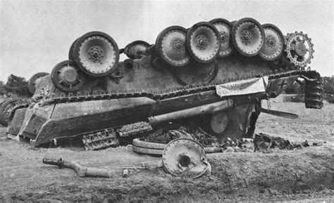 World War II Pictures In Details: Overturned 12. SS-Panzer-Division "Hitlerjugend" Panther Ausf A