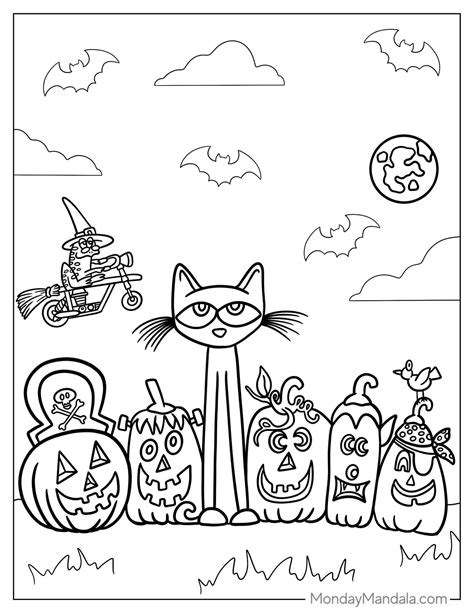 22 Pete The Cat Coloring Pages (Free PDF Printables) | Free halloween ...